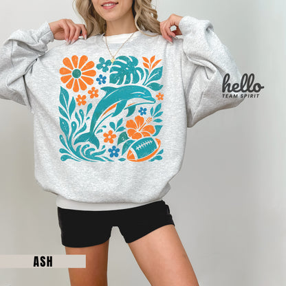 Miami Boho Football Graphic Sweatshirt