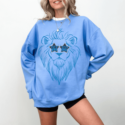 Lion Mascot Detroit Football Sweatshirt