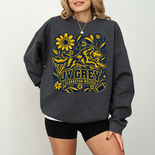 Clarkston Boho JV Grey Graphic Sweatshirt