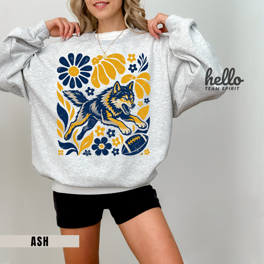 Clarkston Wolves Boho Graphic Sweatshirt