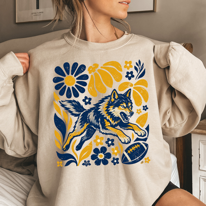 Clarkston Wolves Boho Graphic Sweatshirt