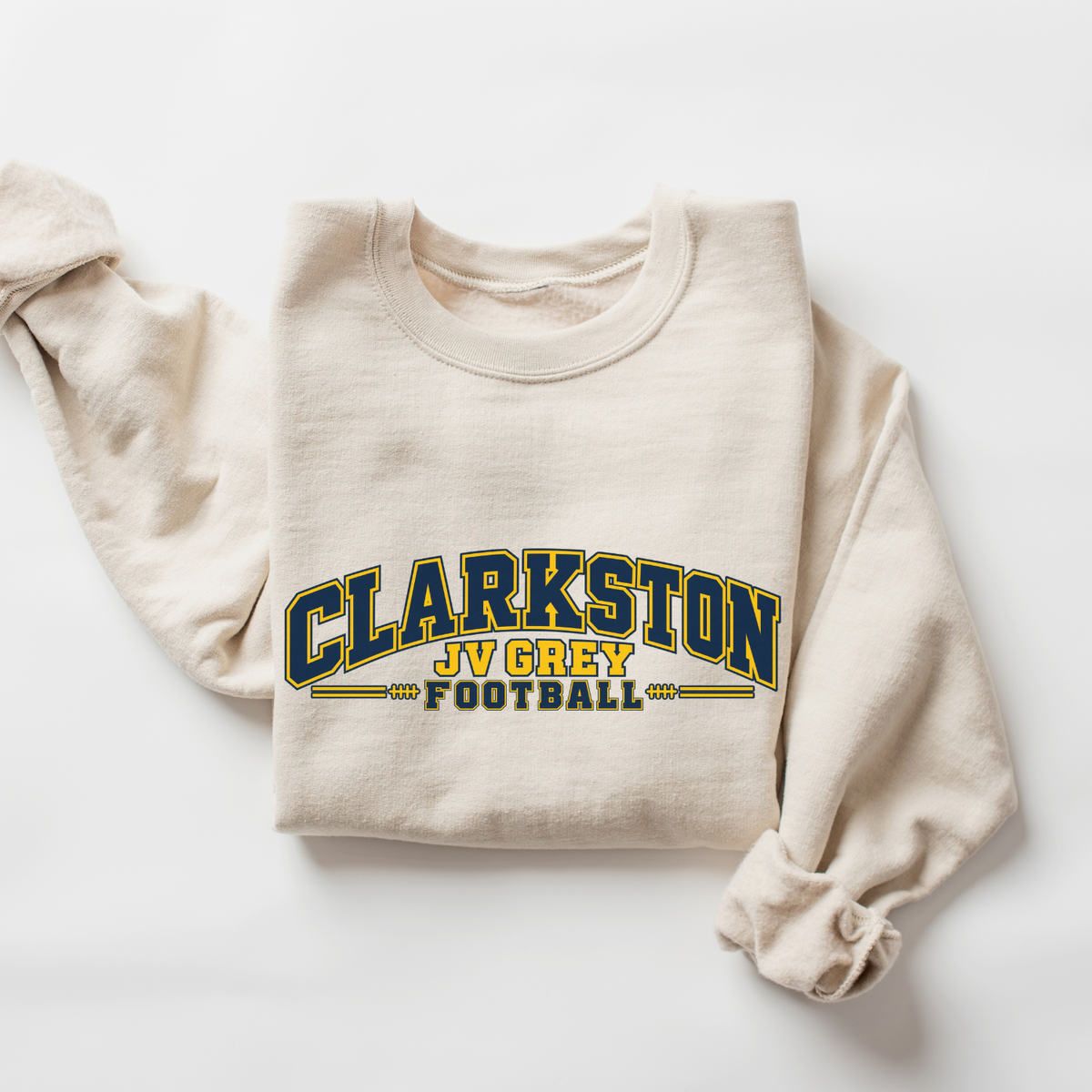Clarkston JV Grey Football Graphic Sweatshirt