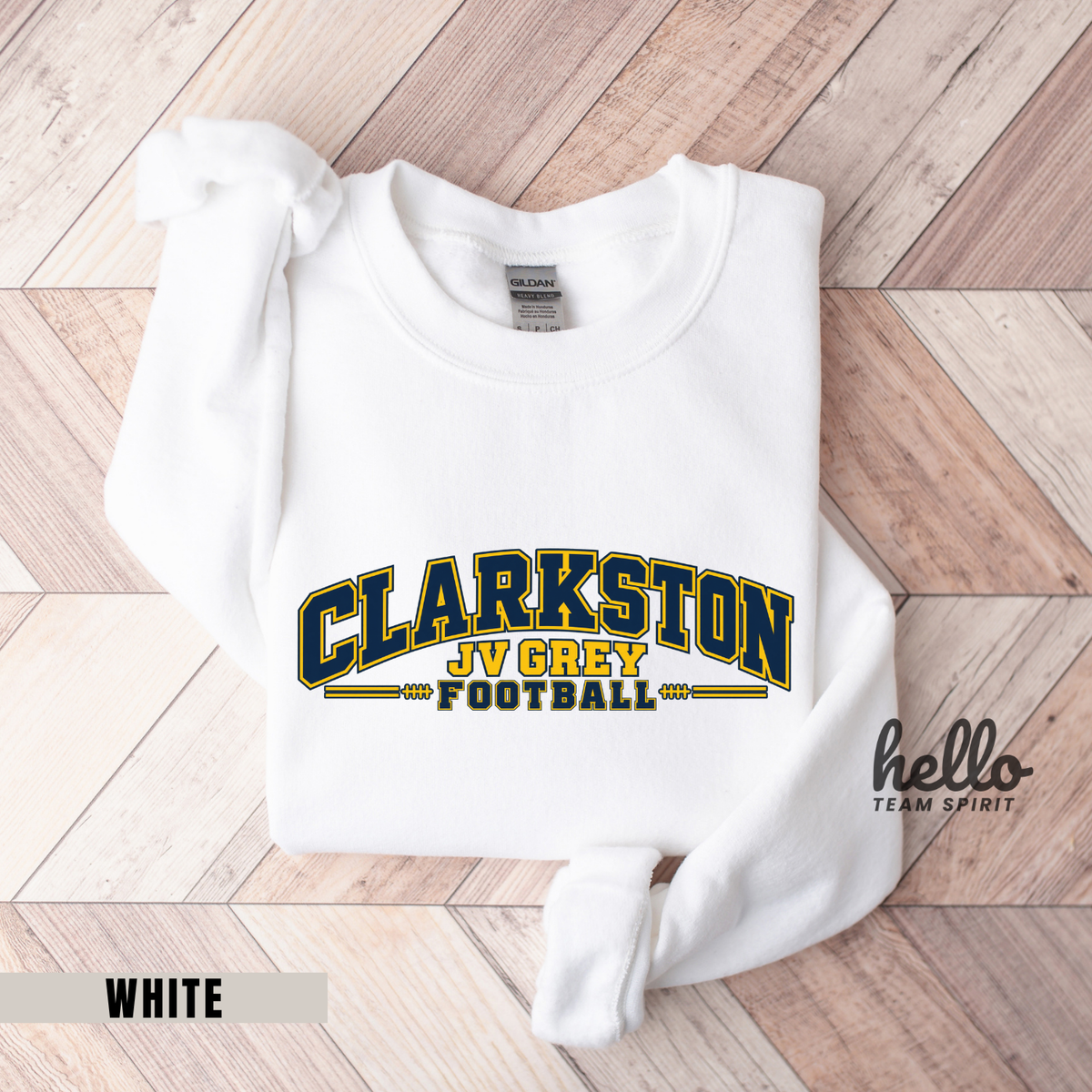 Clarkston JV Grey Football Graphic Sweatshirt
