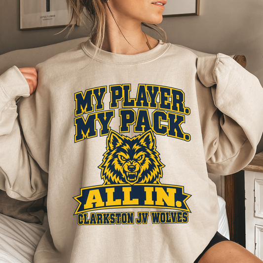 My Player My Pack JV Grey Football Graphic Sweatshirt