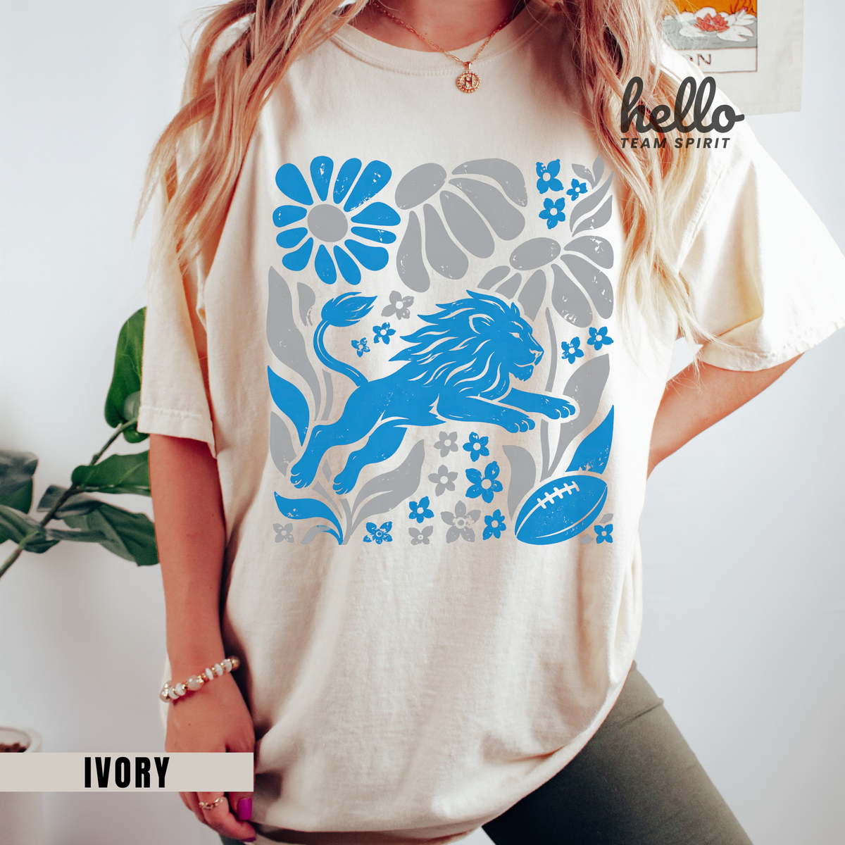 Detroit Boho Football Graphic T-shirt
