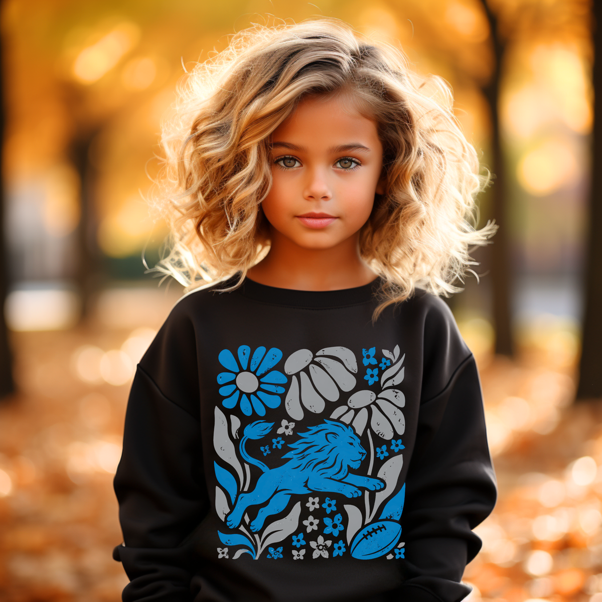 Detroit Boho Football Graphic Youth Sweatshirt