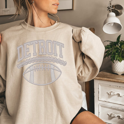 Detroit Faux Embroidered Sweatshirt