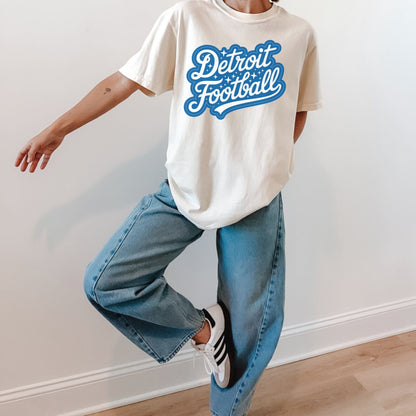 Detroit Football Comfort Colors Tshirt