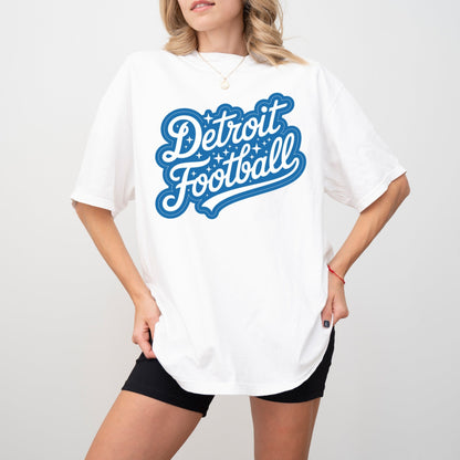 Detroit Football Comfort Colors Tshirt