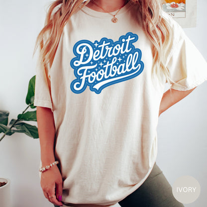 Detroit Football Comfort Colors Tshirt