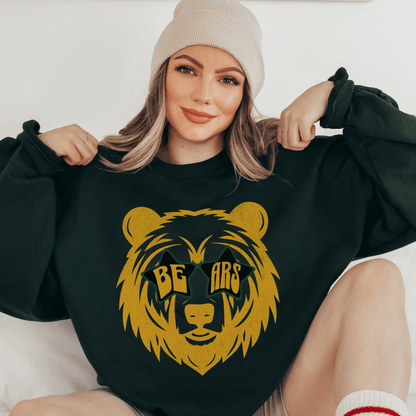 Green & Yellow Bears Football Sweatshirt