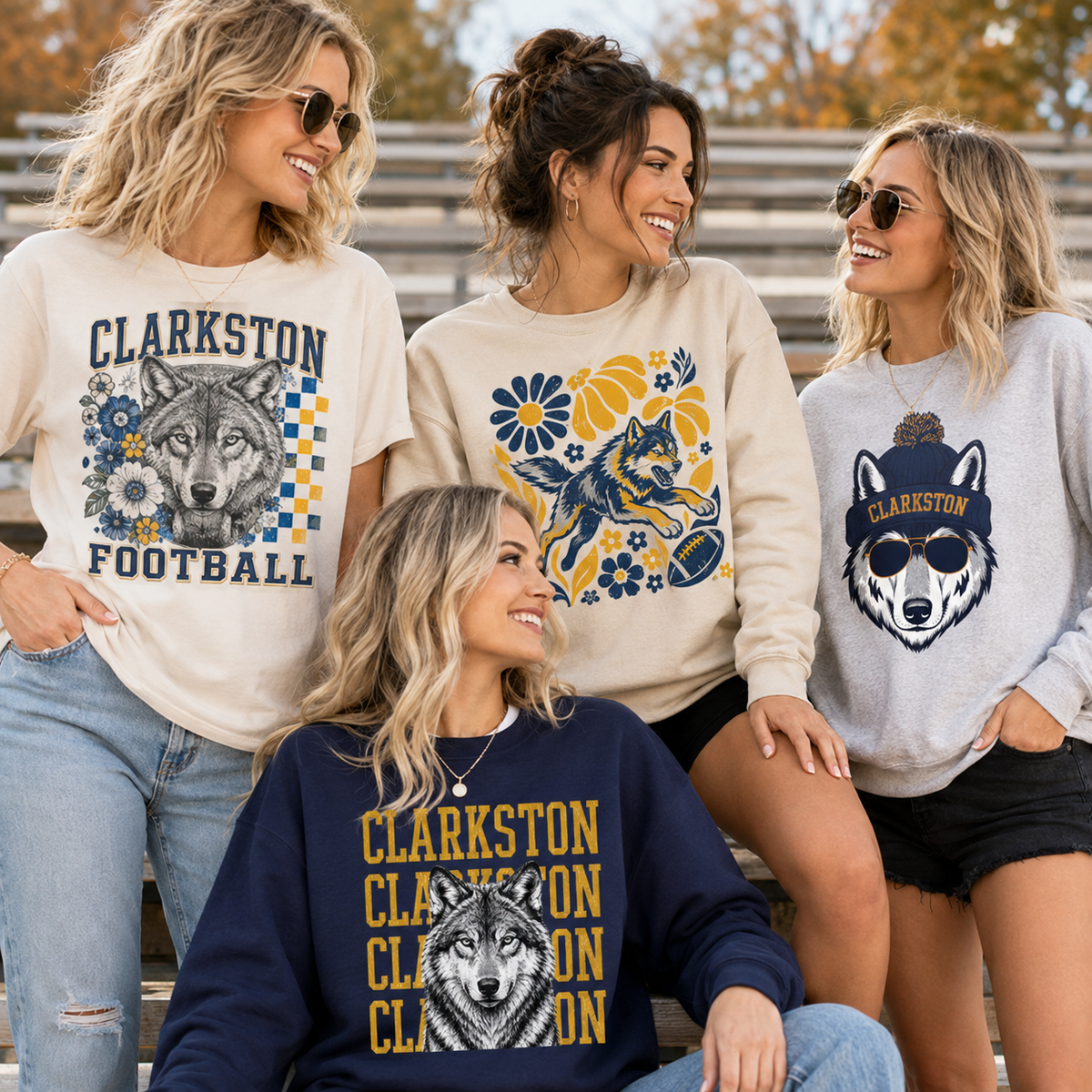 Clarkston Checkered Graphic Sweatshirt