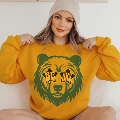 Green & Yellow Bears Football Sweatshirt