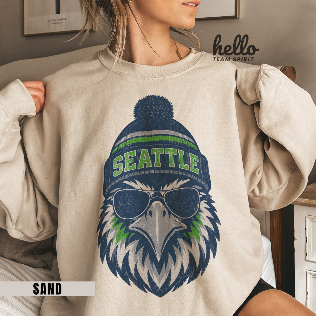 Seattle Classic Character Football Graphic Sweatshirt