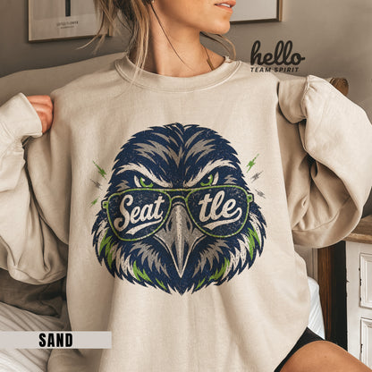 Seattle City Spirit Football Graphic Sweatshirt