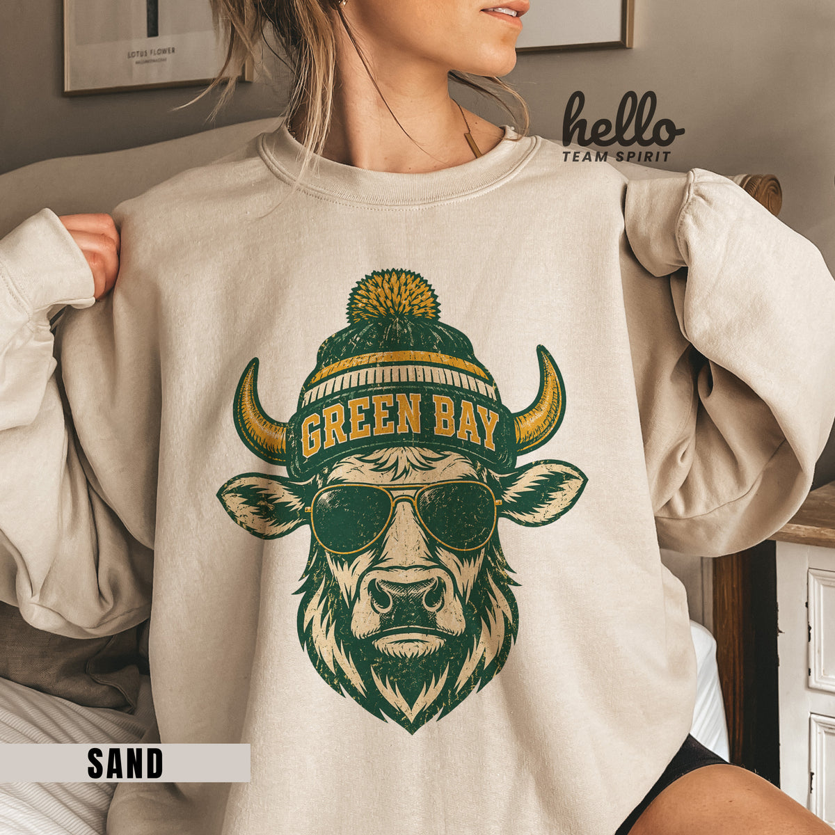 Green Bay Western Character Football Graphic Sweatshirt