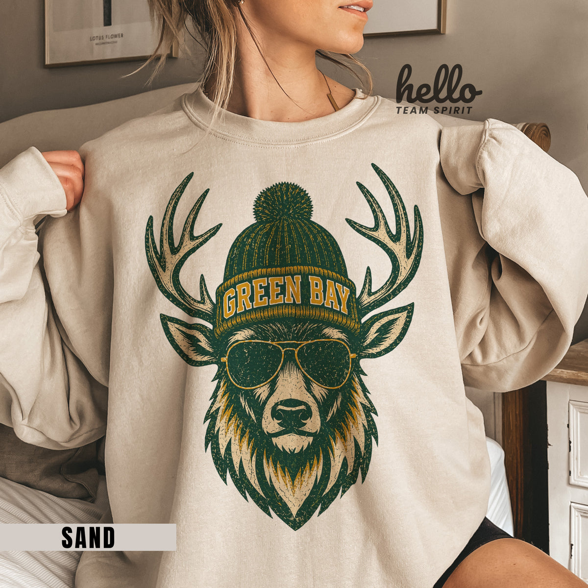Green Bay Woodland Football Graphic Sweatshirt