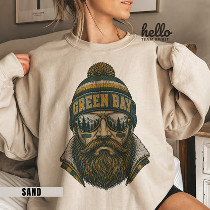 Green Bay Vintage Character Football Graphic Sweatshirt
