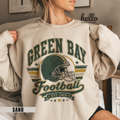 Green Bay Heritage Football Graphic Sweatshirt