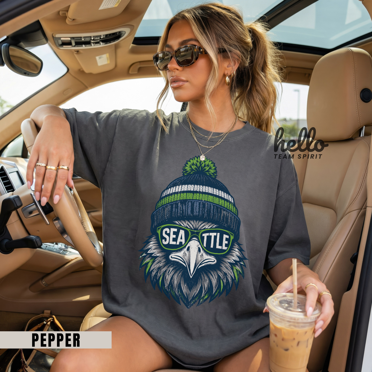 Seattle Vintage Spirit Football Graphic T-shirt
