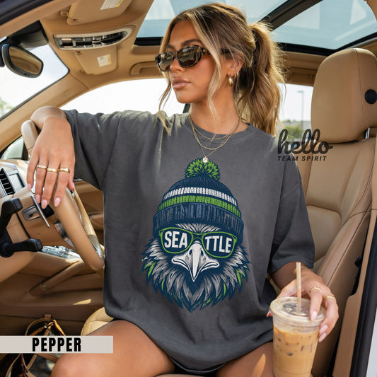Seattle Vintage Spirit Football Graphic T-shirt