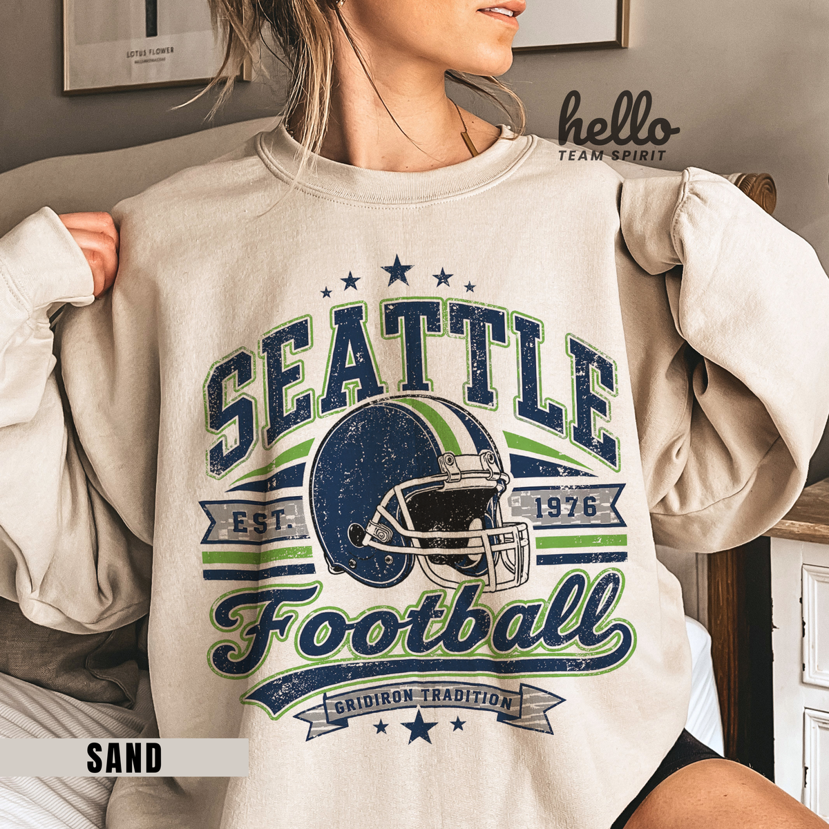 Seattle Classic Football Graphic Sweatshirt