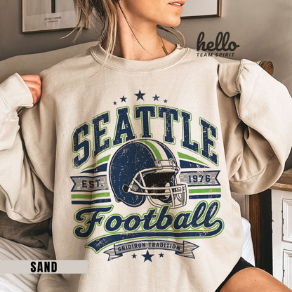 Seattle Classic Football Graphic Sweatshirt