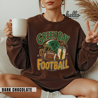 Green Bay Game Day Icon Football Graphic Sweatshirt