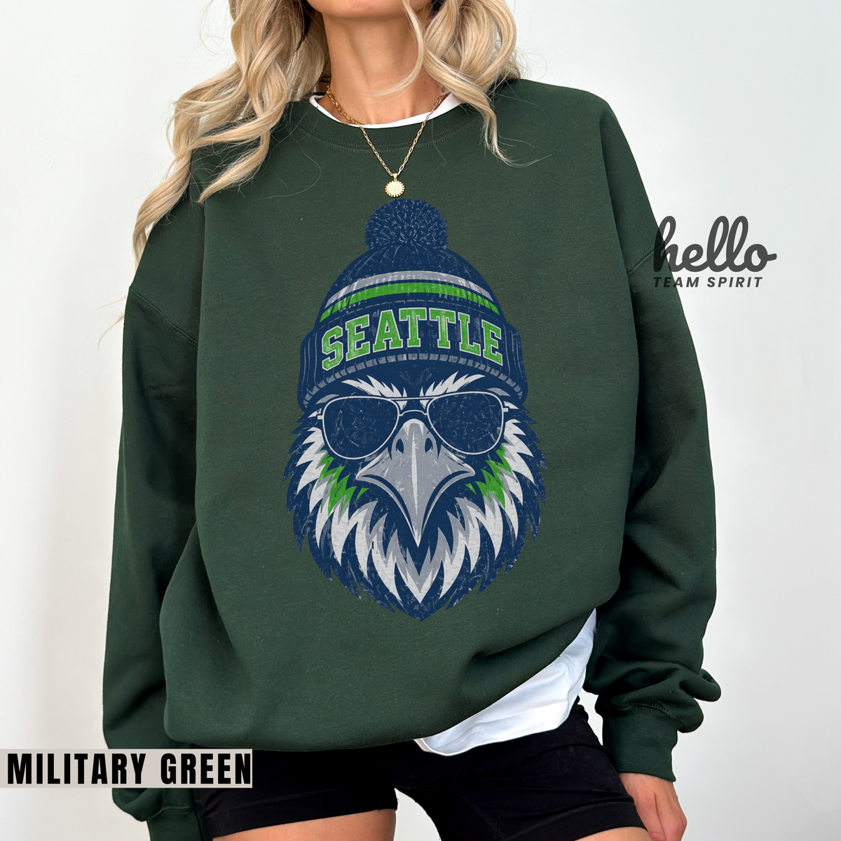 Seattle Classic Character Football Graphic Sweatshirt