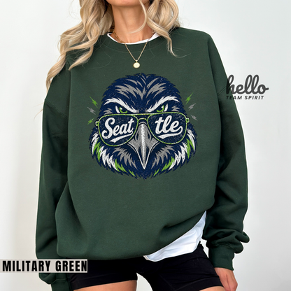 Seattle City Spirit Football Graphic Sweatshirt