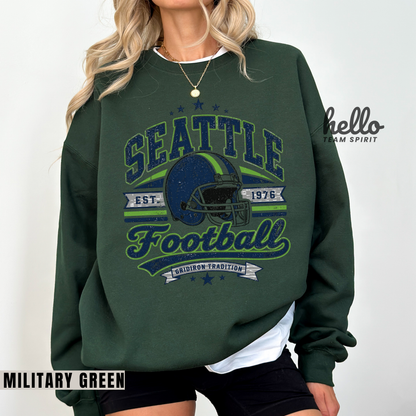 Seattle Classic Football Graphic Sweatshirt
