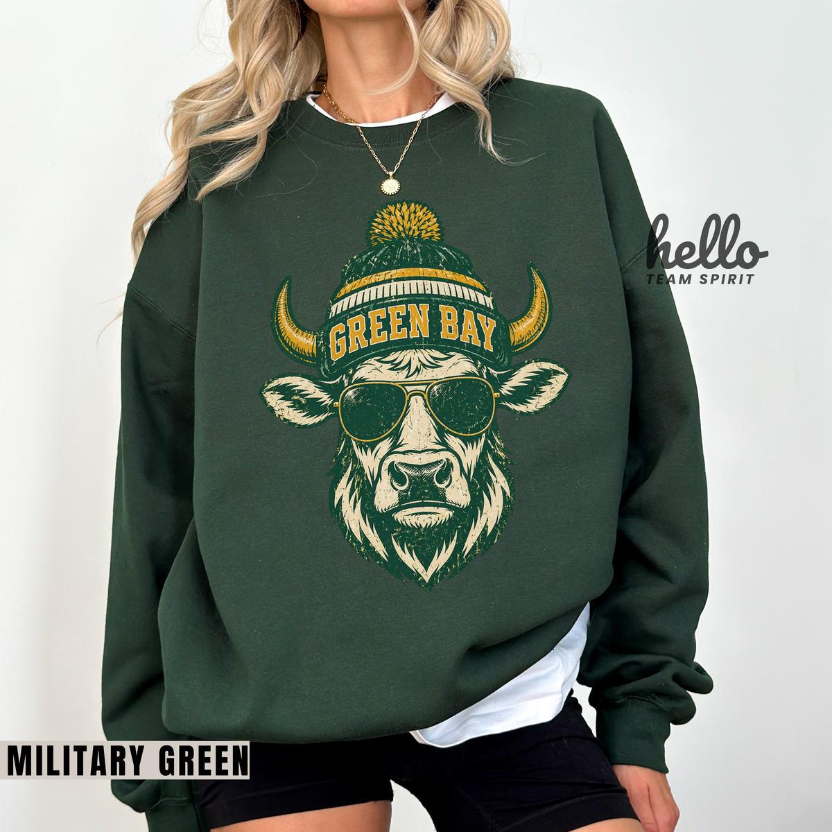 Green Bay Western Character Football Graphic Sweatshirt