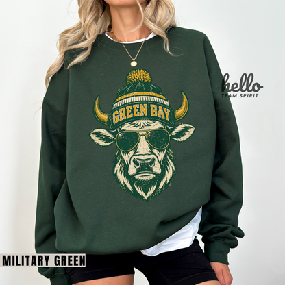 Green Bay Western Character Football Graphic Sweatshirt