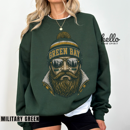 Green Bay Vintage Character Football Graphic Sweatshirt