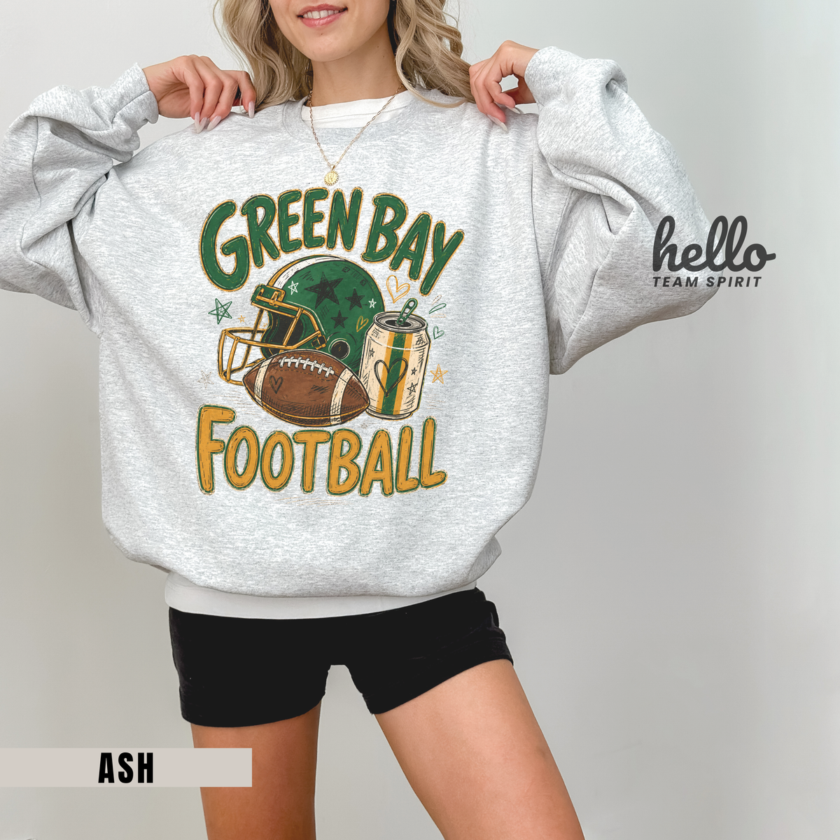 Green Bay Game Day Icon Football Graphic Sweatshirt
