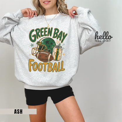 Green Bay Game Day Icon Football Graphic Sweatshirt