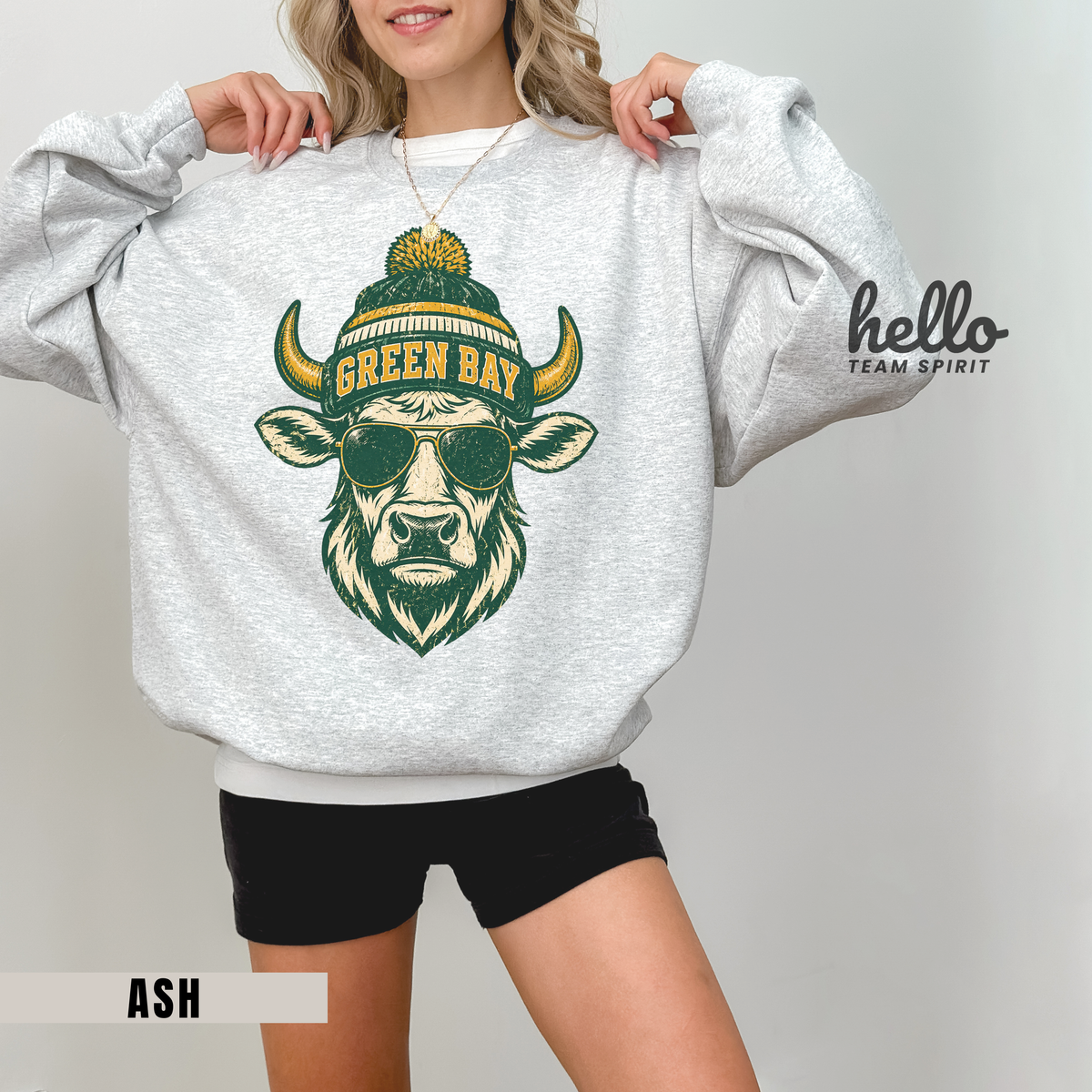 Green Bay Western Character Football Graphic Sweatshirt