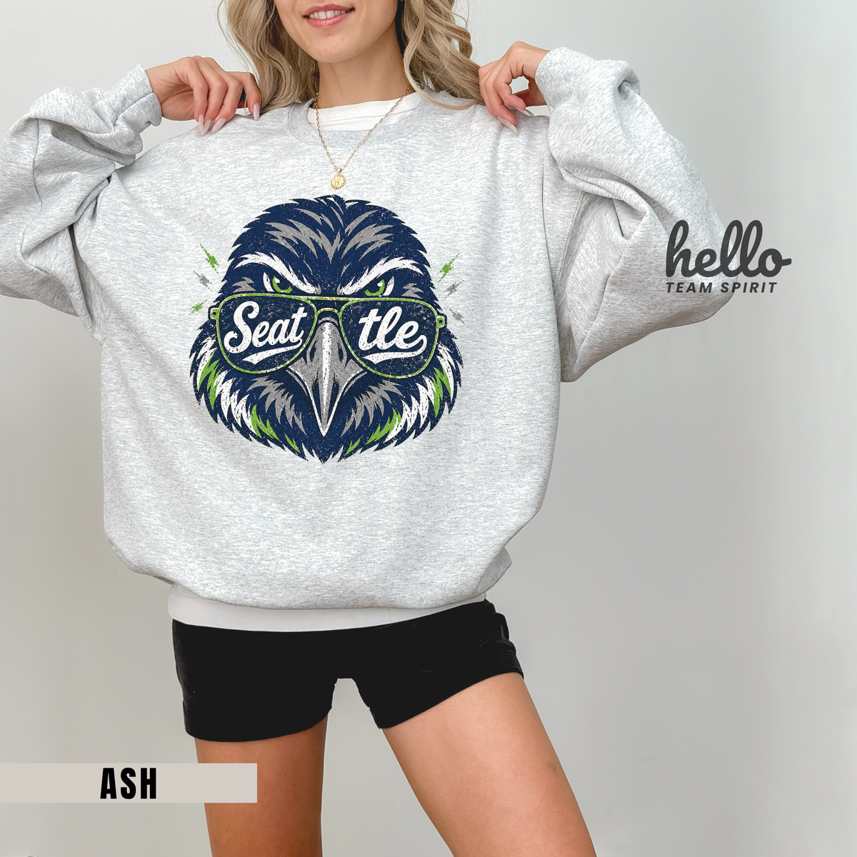 Seattle City Spirit Football Graphic Sweatshirt