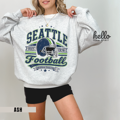 Seattle Classic Football Graphic Sweatshirt