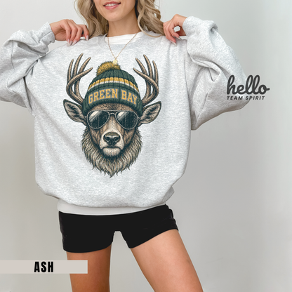 Green Bay Retro Woodland Football Graphic Sweatshirt