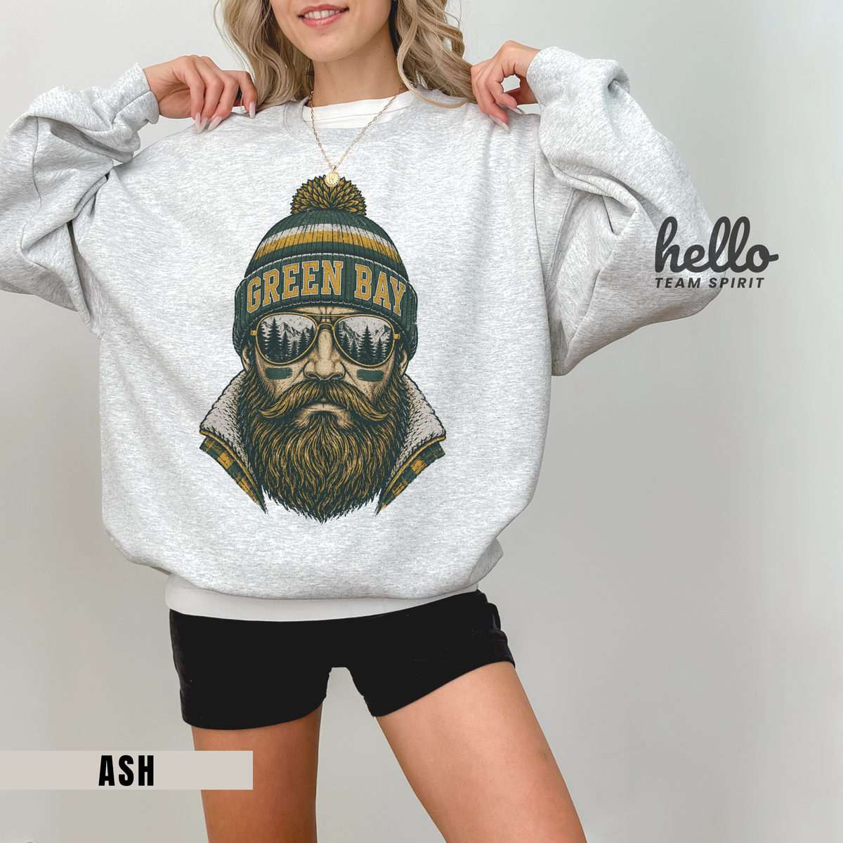 Green Bay Vintage Character Football Graphic Sweatshirt