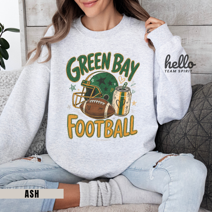 Green Bay Game Day Icon Football Graphic Sweatshirt