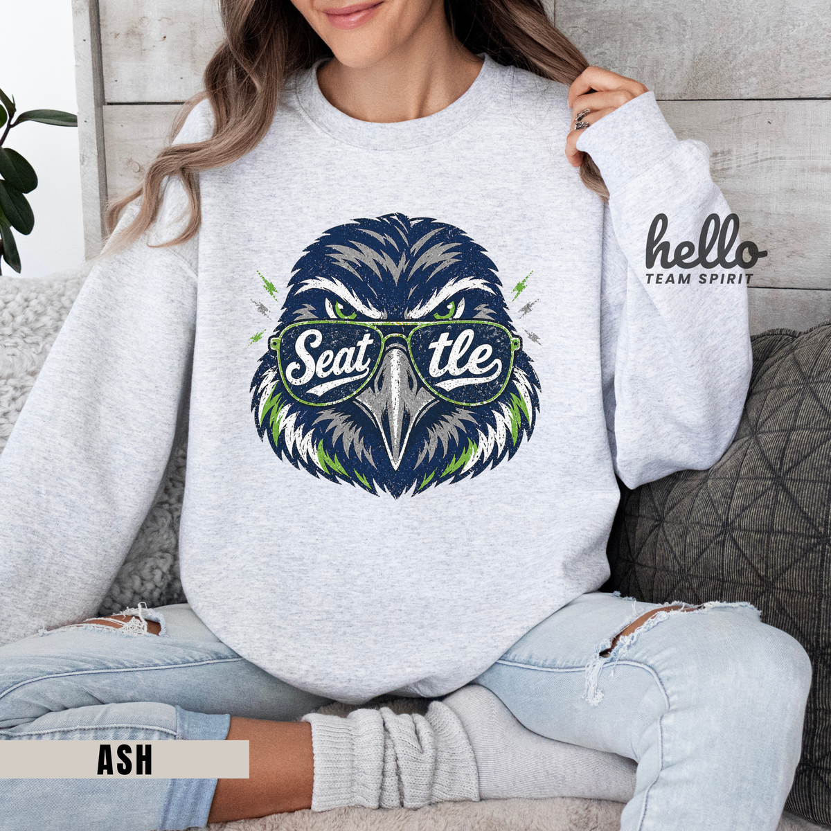 Seattle City Spirit Football Graphic Sweatshirt