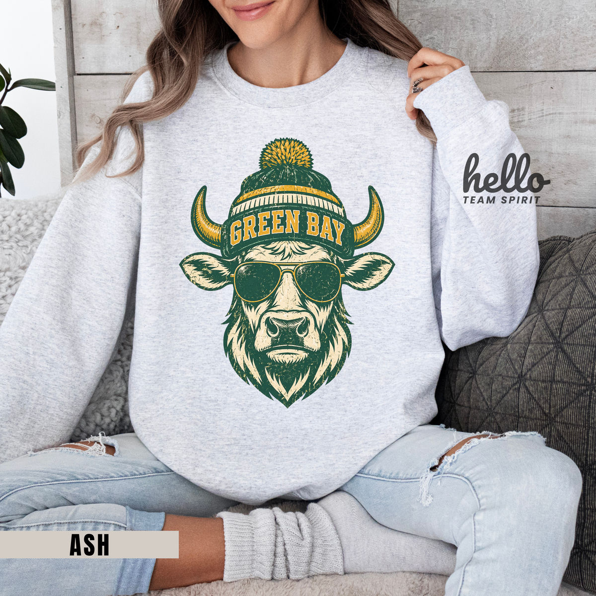 Green Bay Western Character Football Graphic Sweatshirt