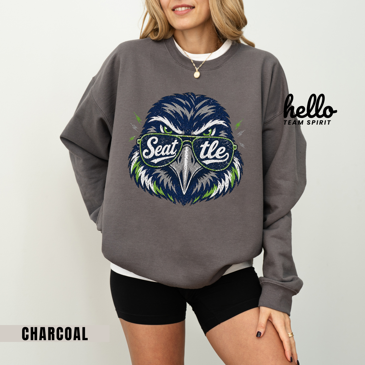 Seattle City Spirit Football Graphic Sweatshirt