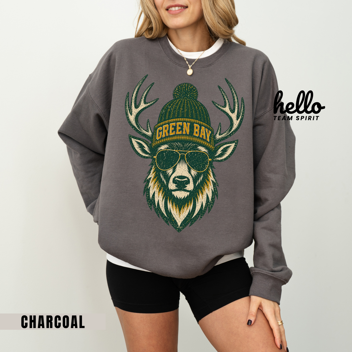 Green Bay Woodland Football Graphic Sweatshirt
