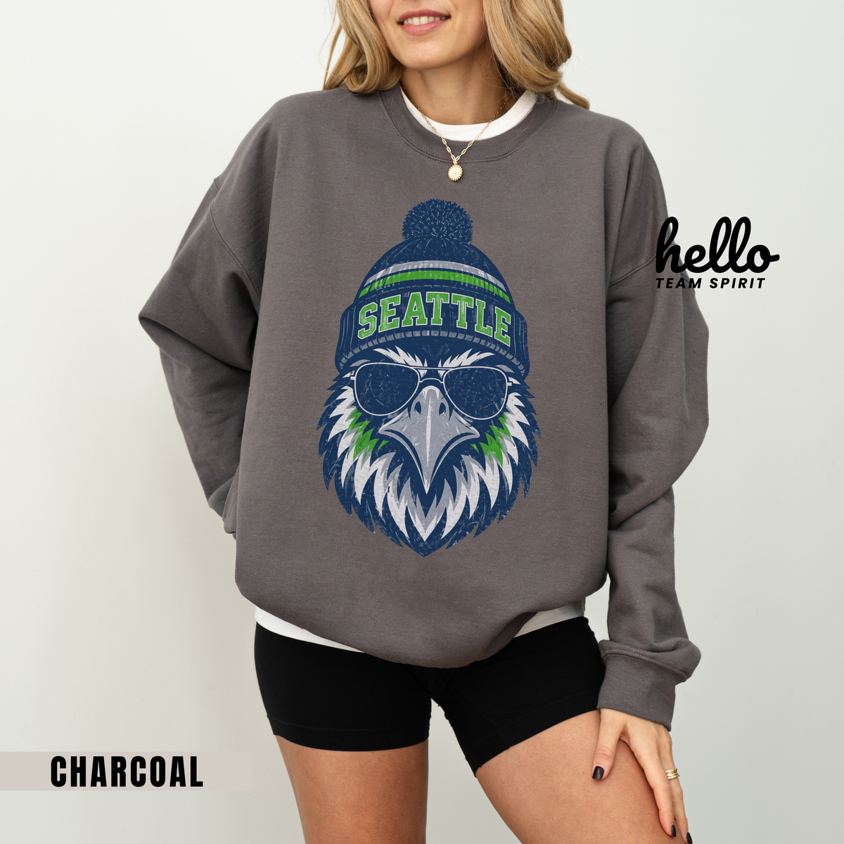 Seattle Classic Character Football Graphic Sweatshirt