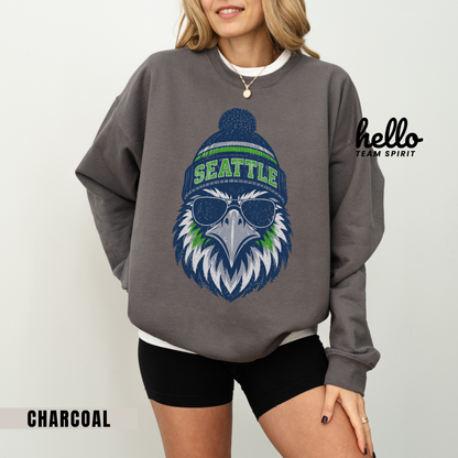 Seattle Classic Character Football Graphic Sweatshirt