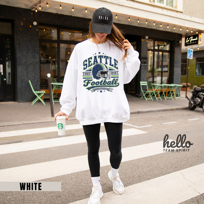 Seattle Classic Football Graphic Sweatshirt