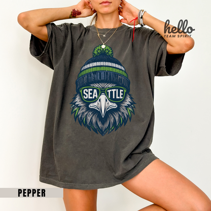 Seattle Vintage Spirit Football Graphic T-shirt